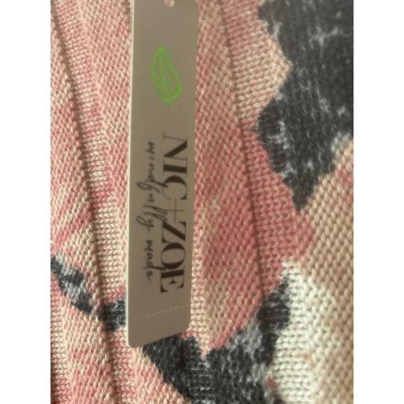 NIC+ZOE NWT Autumn Bloom Absract Floral Print Crew Neck Sweater Size Large - Picture 9 of 10